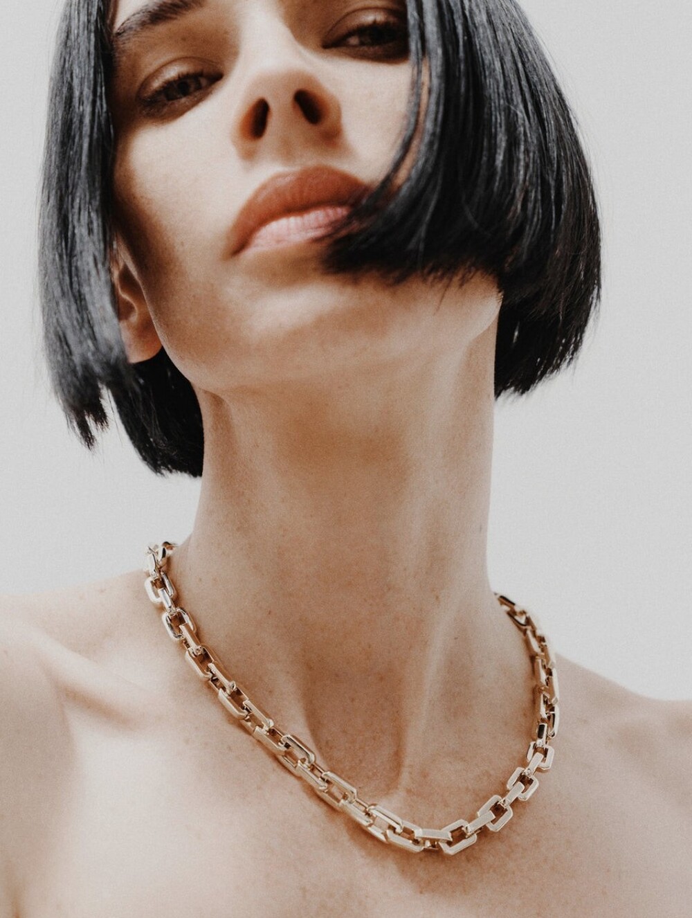 Eddie Borgo 12k‎ Gold Plated Supra Link Collar Necklace 17 inch
